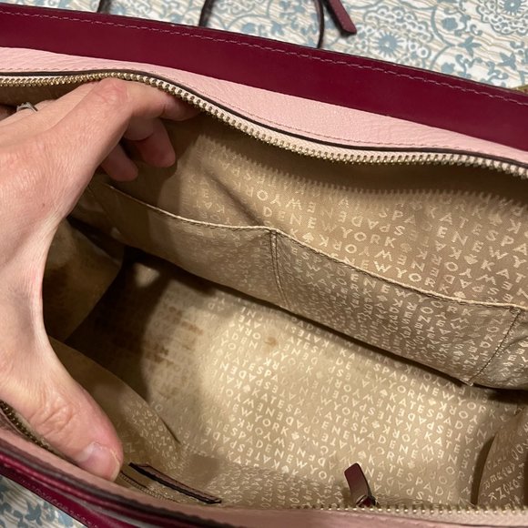 Burgundy and Pink Kate Spade Bag - Picture 14 of 16